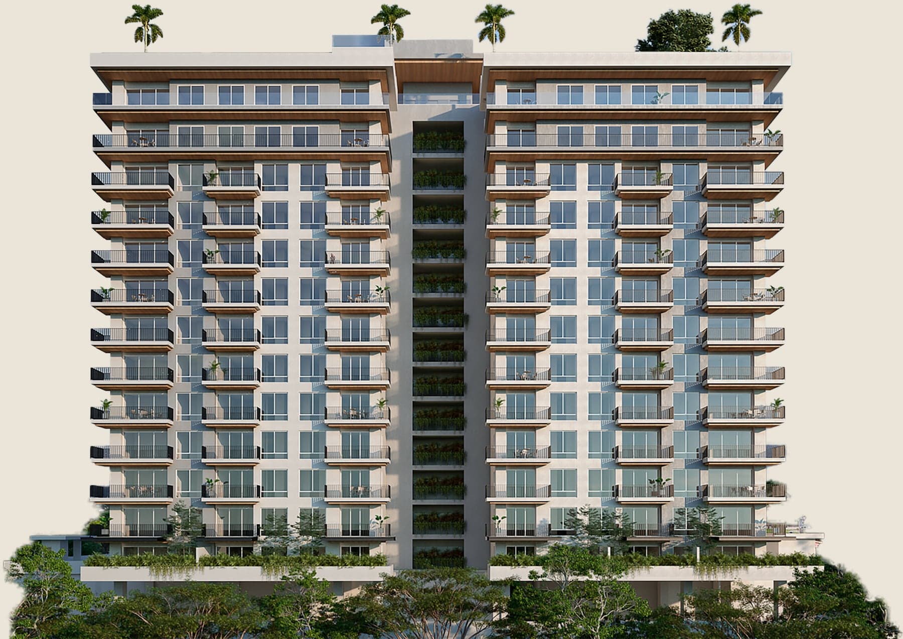 Ocean side facade